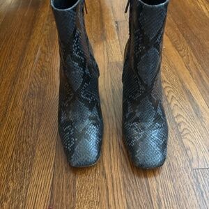 Sam Edelman Blue Snake Skin Ankle Boots